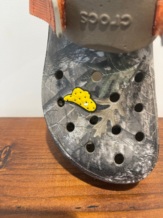 Croc Charm - yellow cowboy hat