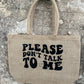 Market garden hessian Shopping bag - Please don’t talk to me