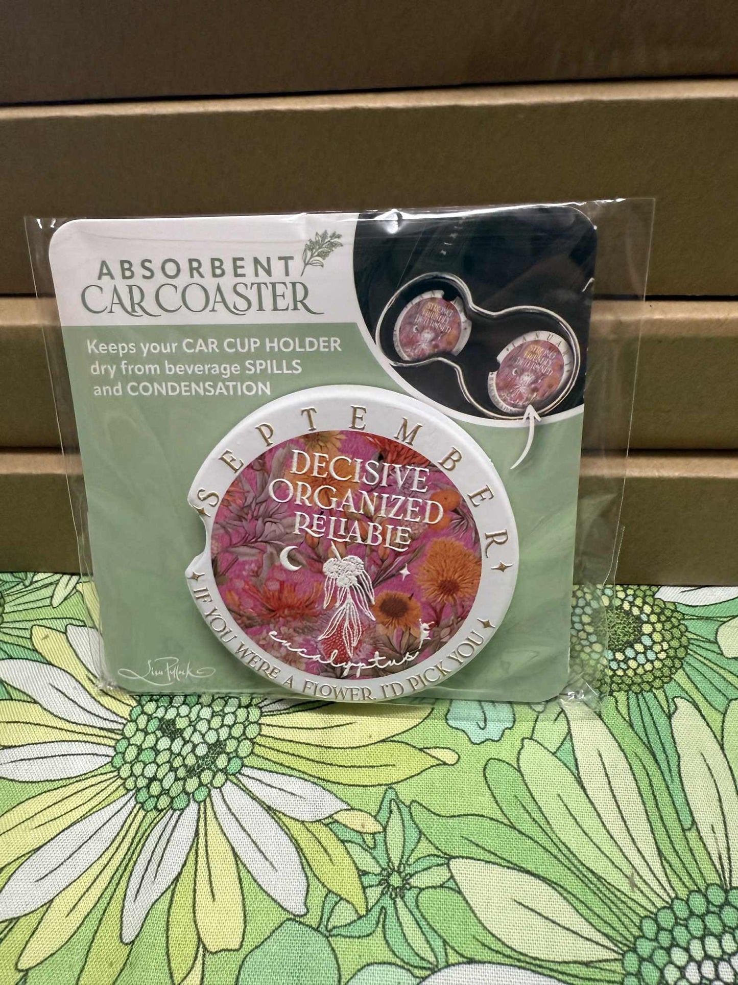 Lisa Pollock Car Coaster - September