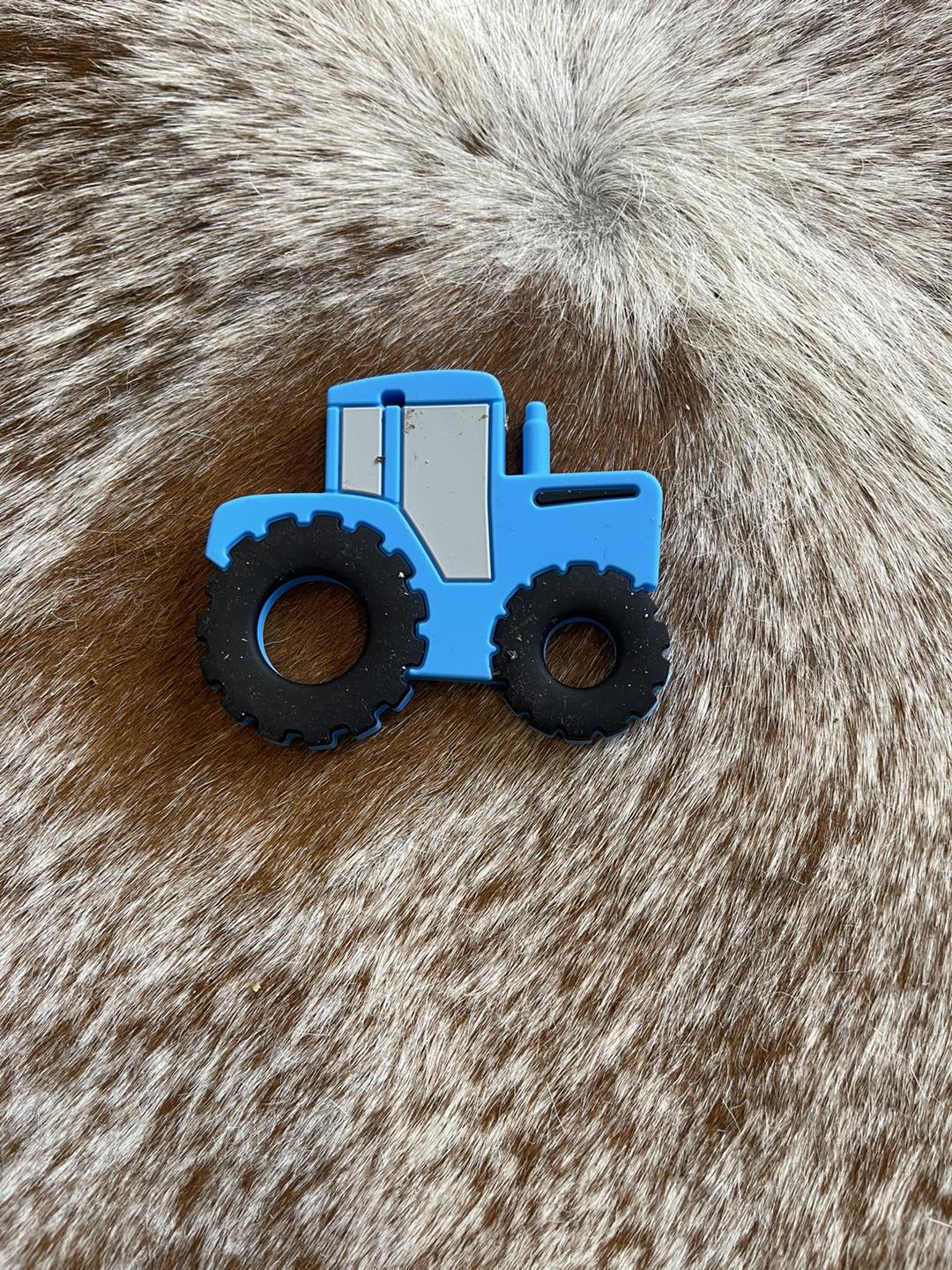 Silicone Teether - Blue Tractor