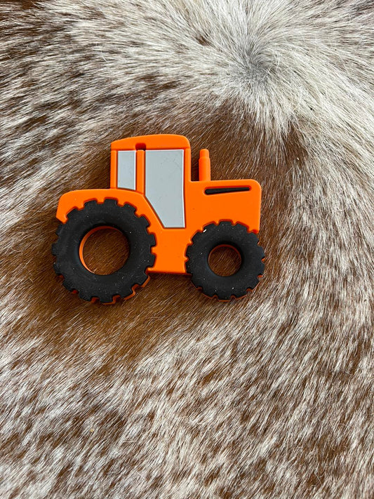 Silicone Teether - Orange Tractor