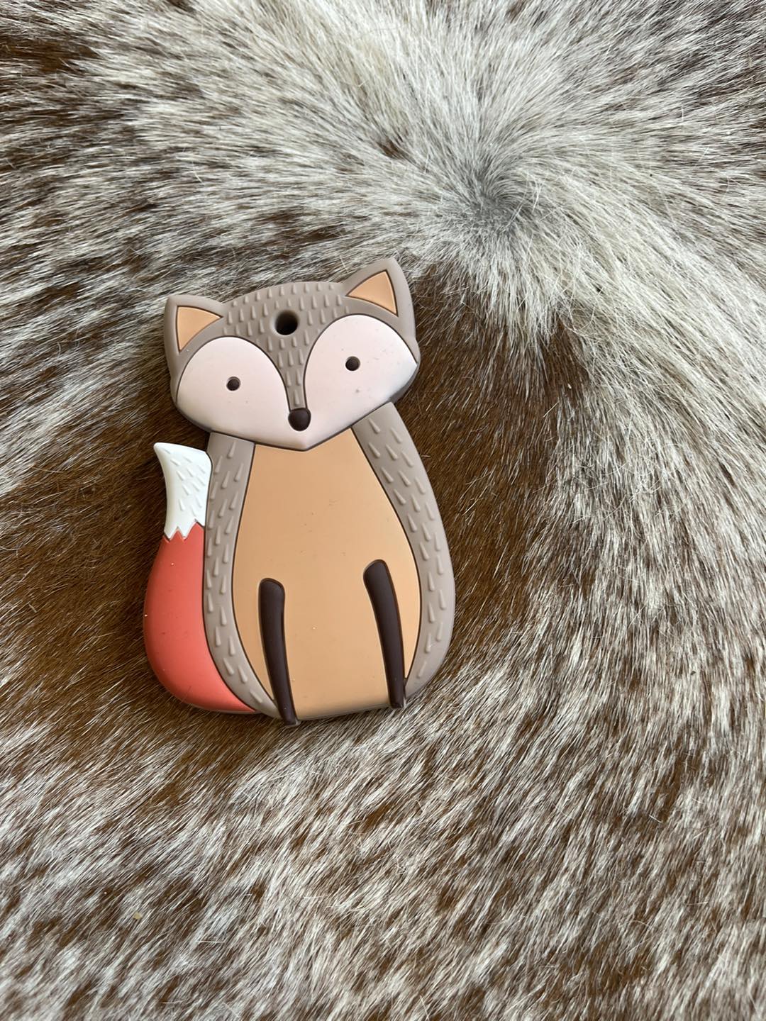 Silicone Teether - Grey Fox