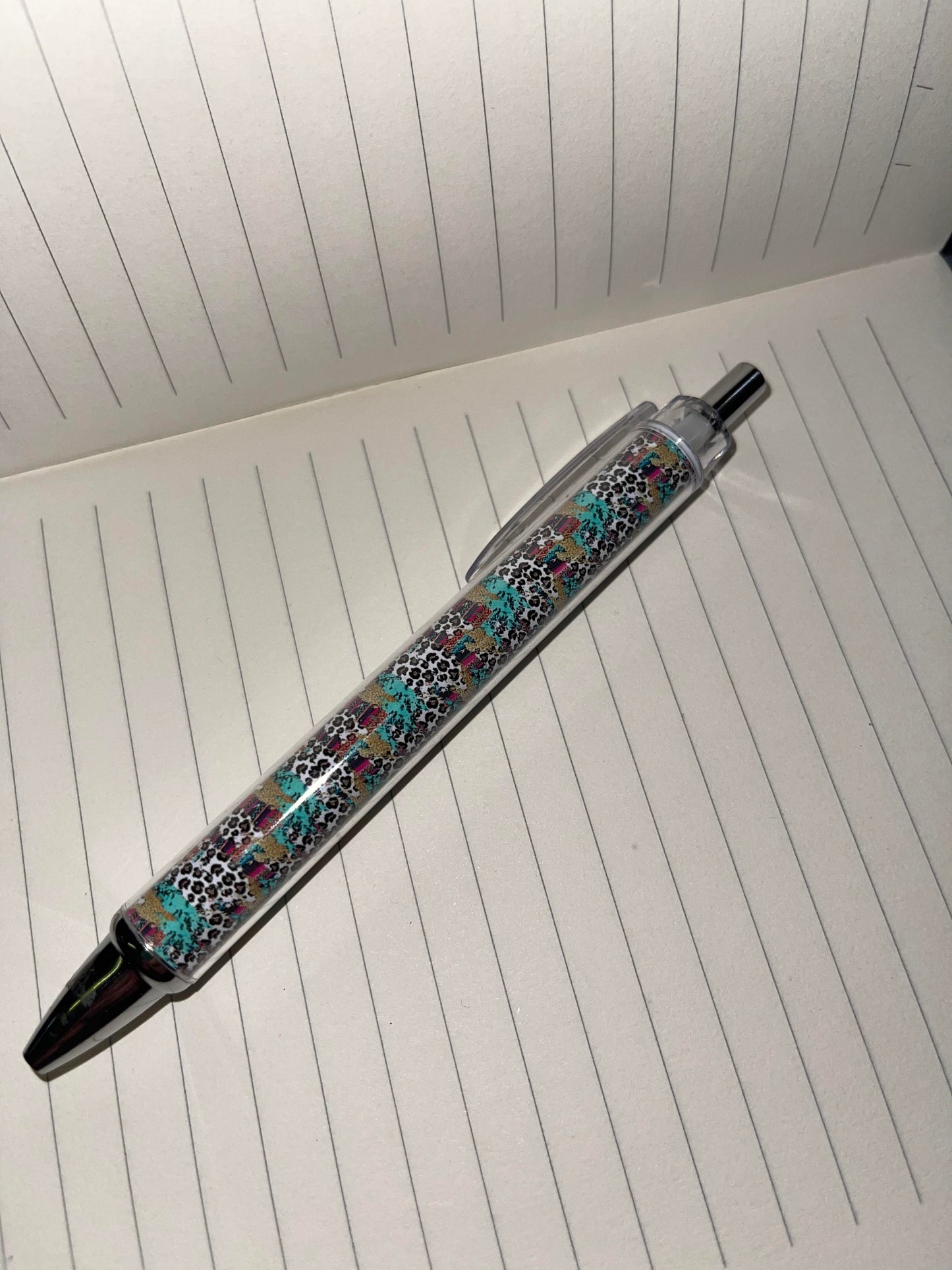 Western Ball Point pen - Serape and cowhide