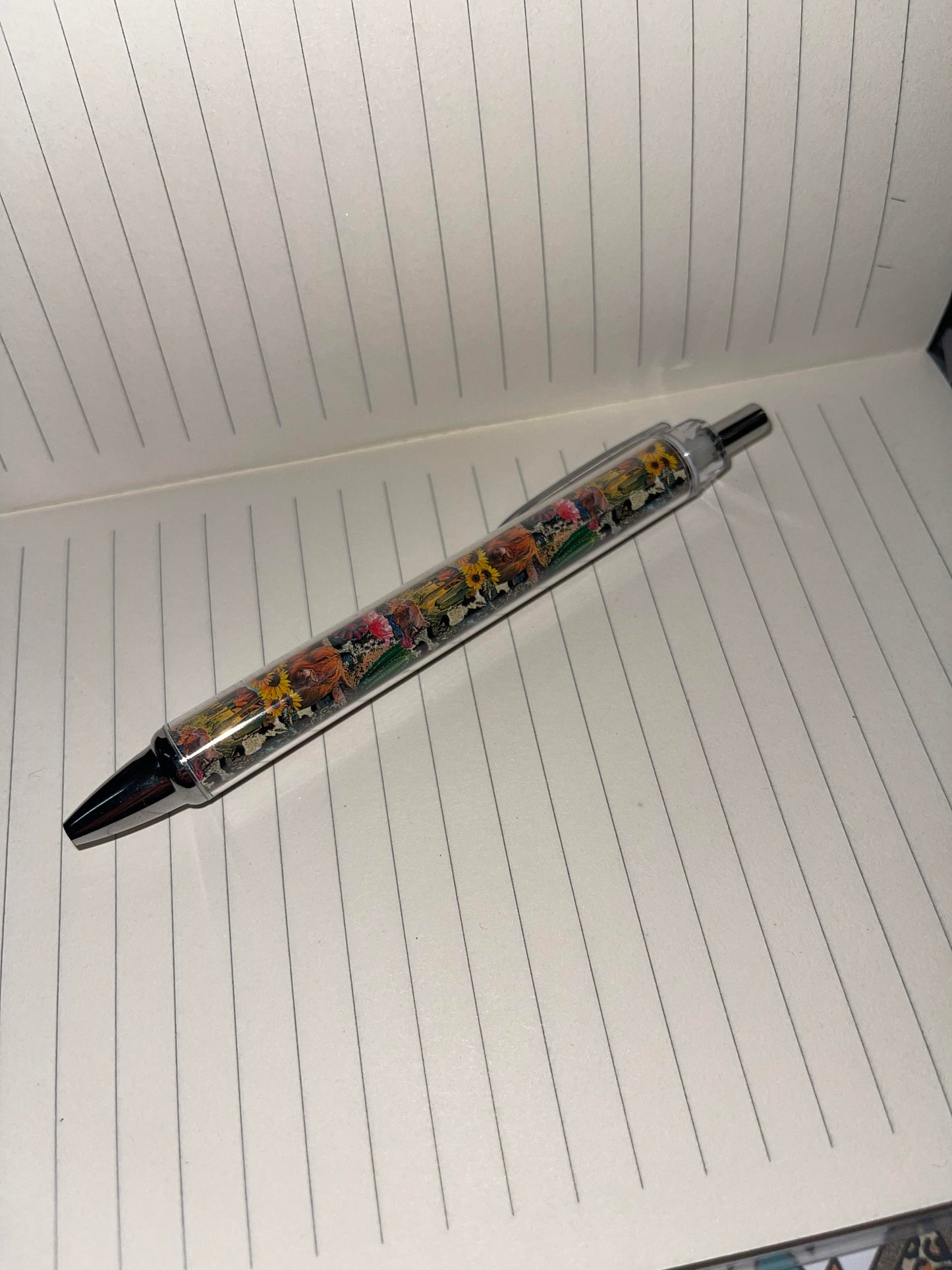 Western Ball Point pen - Highland cow