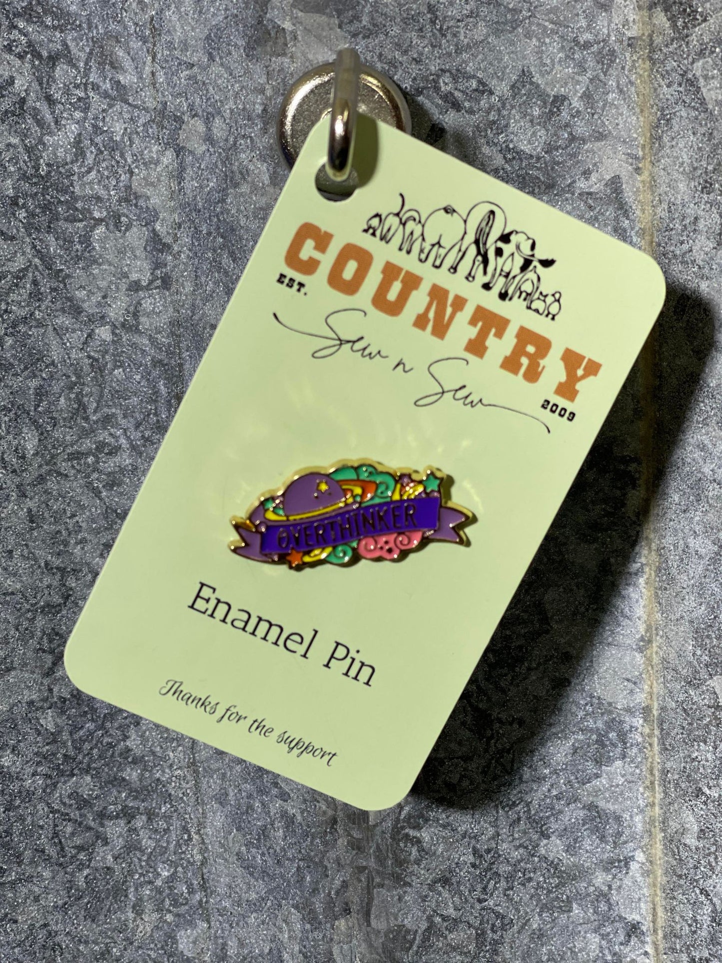 Enamel Hat Pin - Overthinker