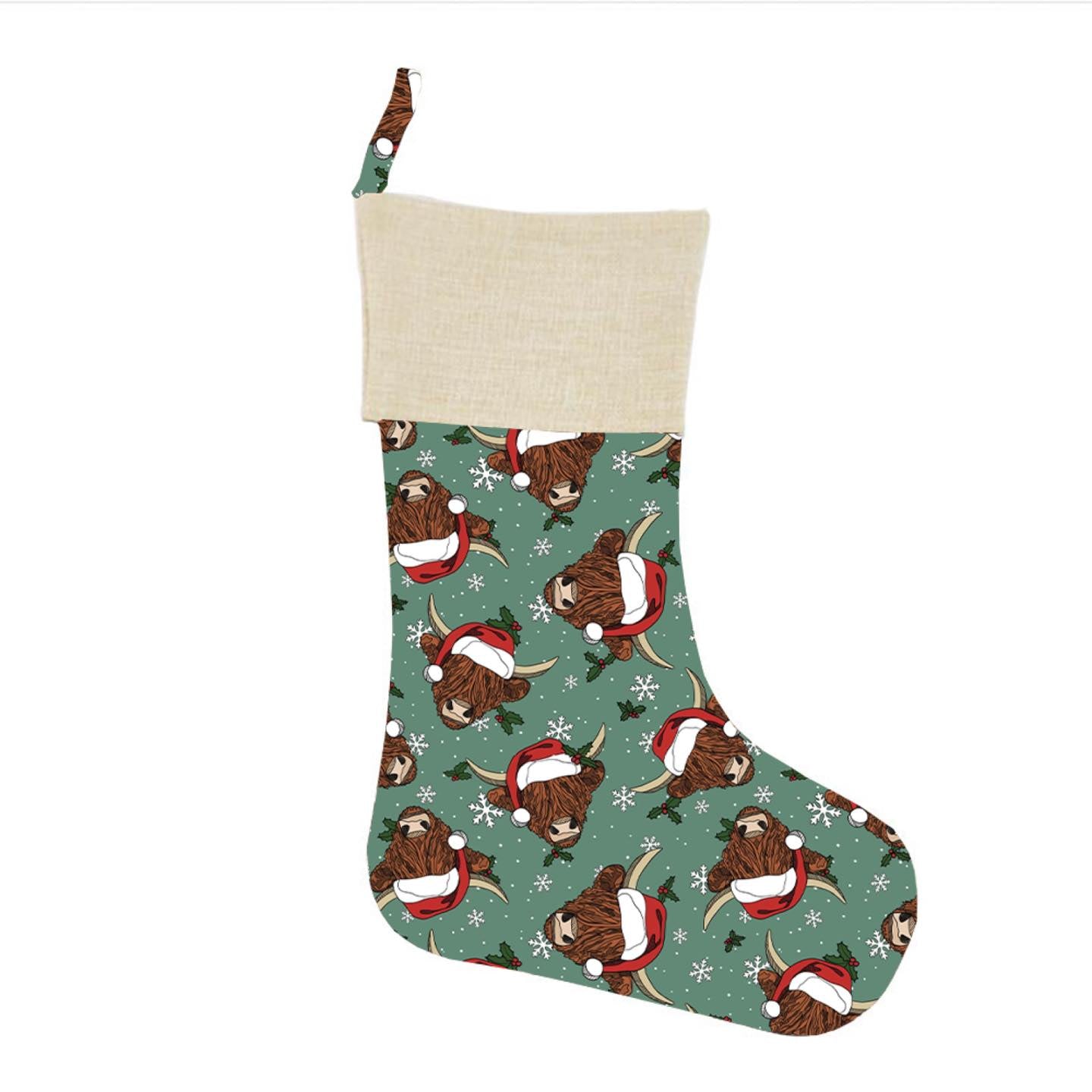 Christmas Stocking - Highland cow