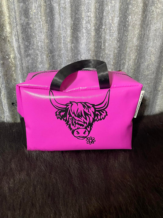 Ready made Large Toiletry Bag - Highland cow