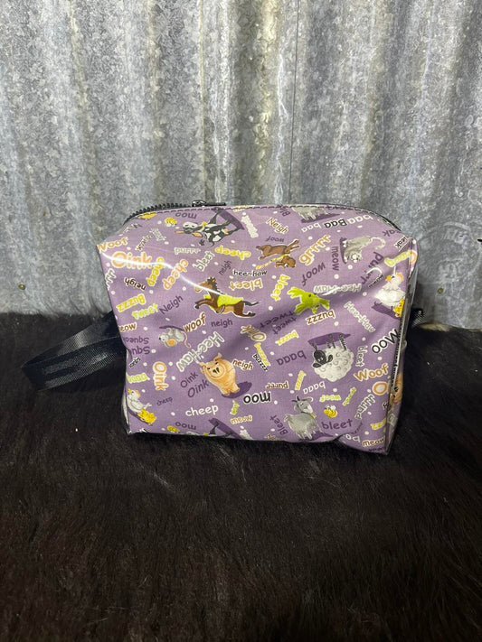 Ready made Box Toiletry Bag - Farming purple