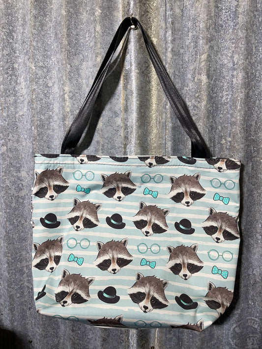 Ready made Fabric Shopping bag - racoons