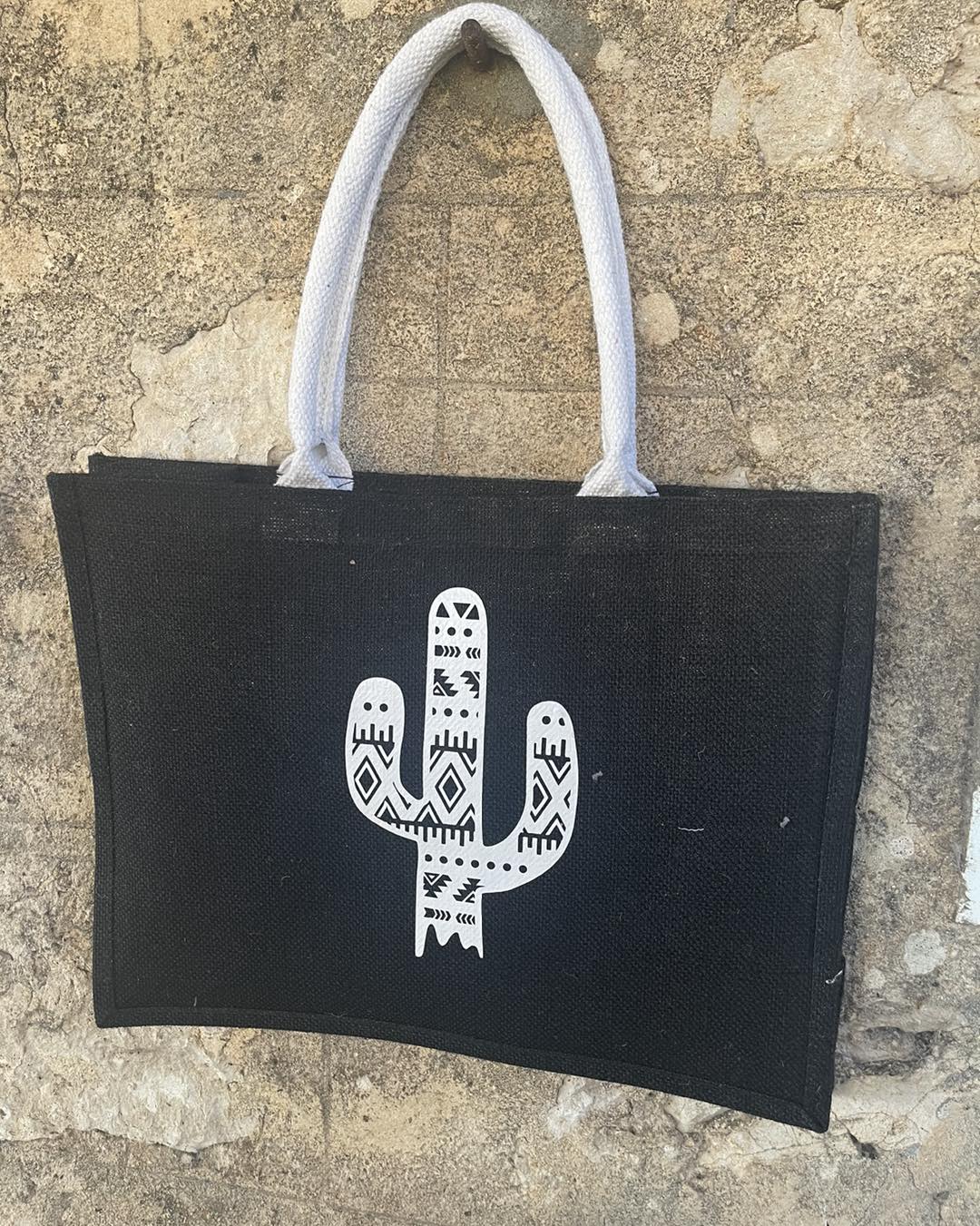 Market garden hessian Shopping bag - Cactus