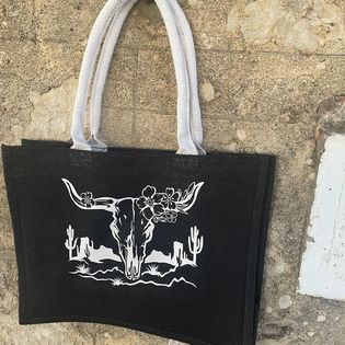 Market garden hessian Shopping bag - Longhorn