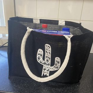 Market garden hessian Shopping bag - Leave a little sparkle