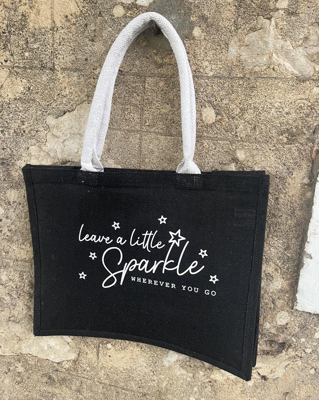 Market garden hessian Shopping bag - Leave a little sparkle