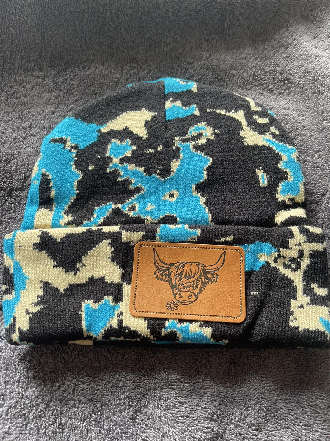 Cow print beanie - Highland cow 4