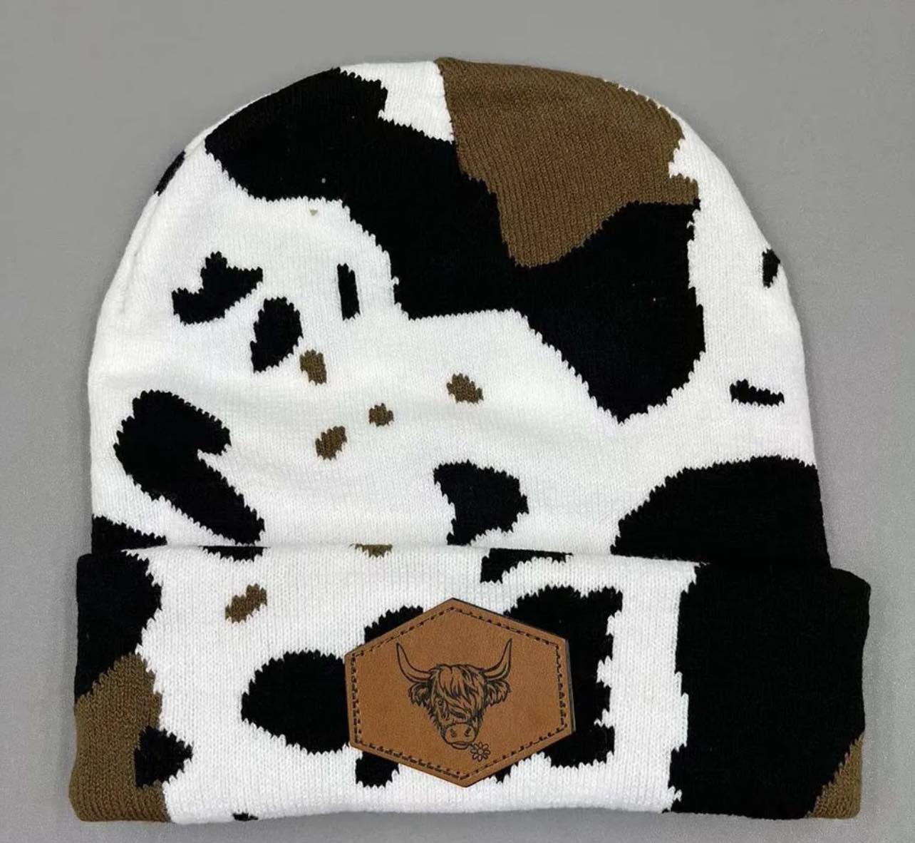 Cow print beanie - Highland cow 10