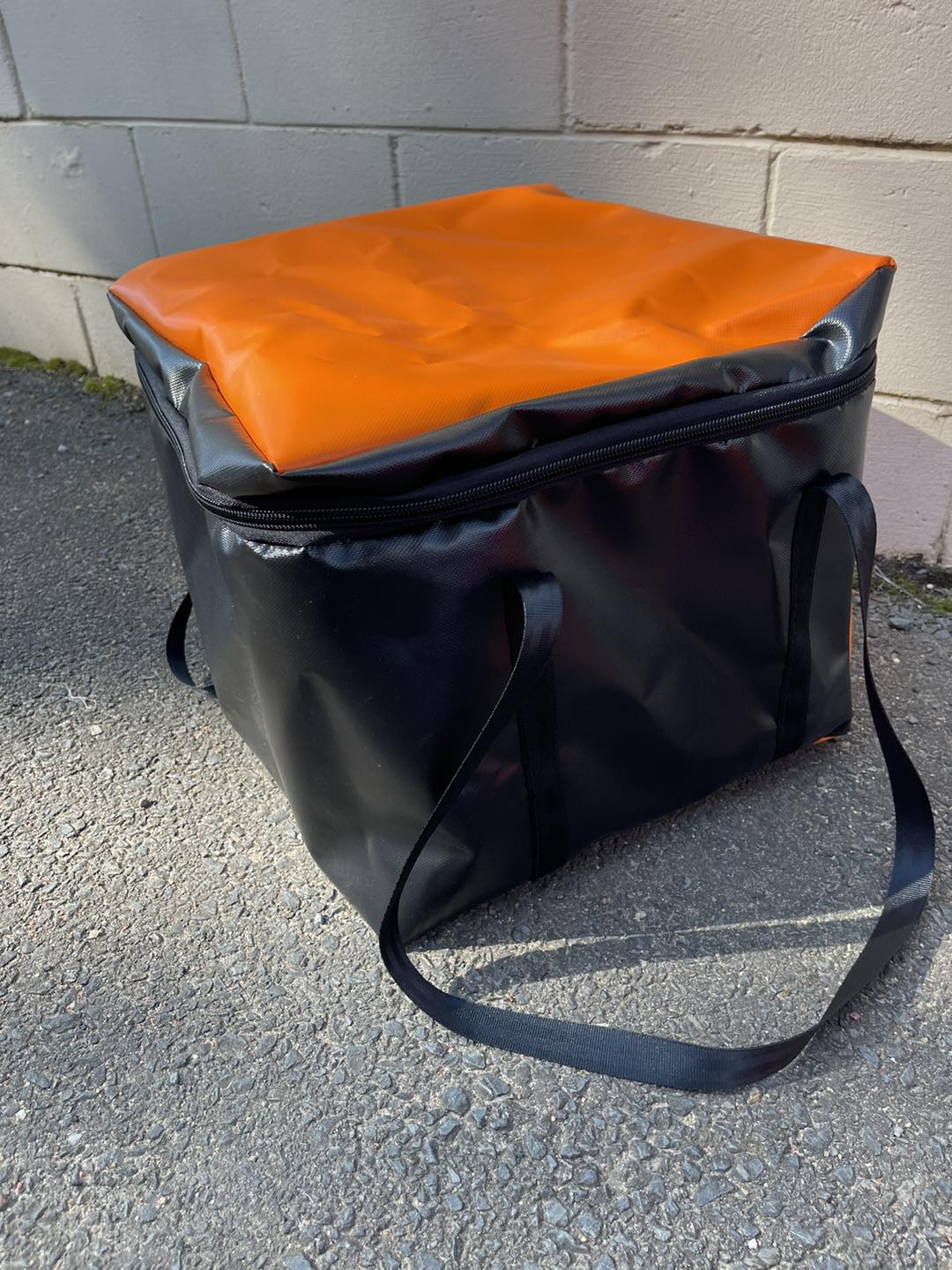 Milk crate bag - Orange/Black