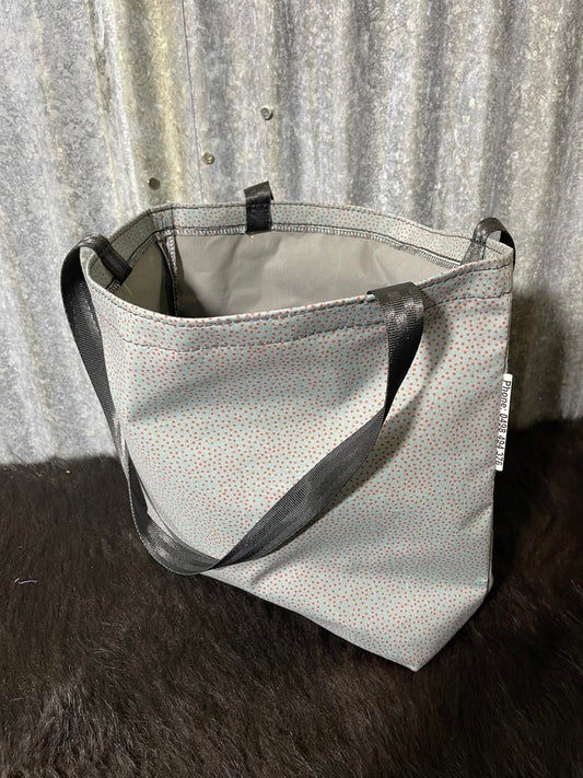 Fabric Shopping bag - (Ready Made) grey floral
