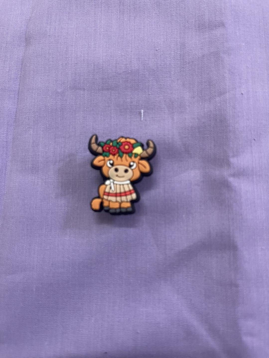 Croc Charm - Highland cow - 3