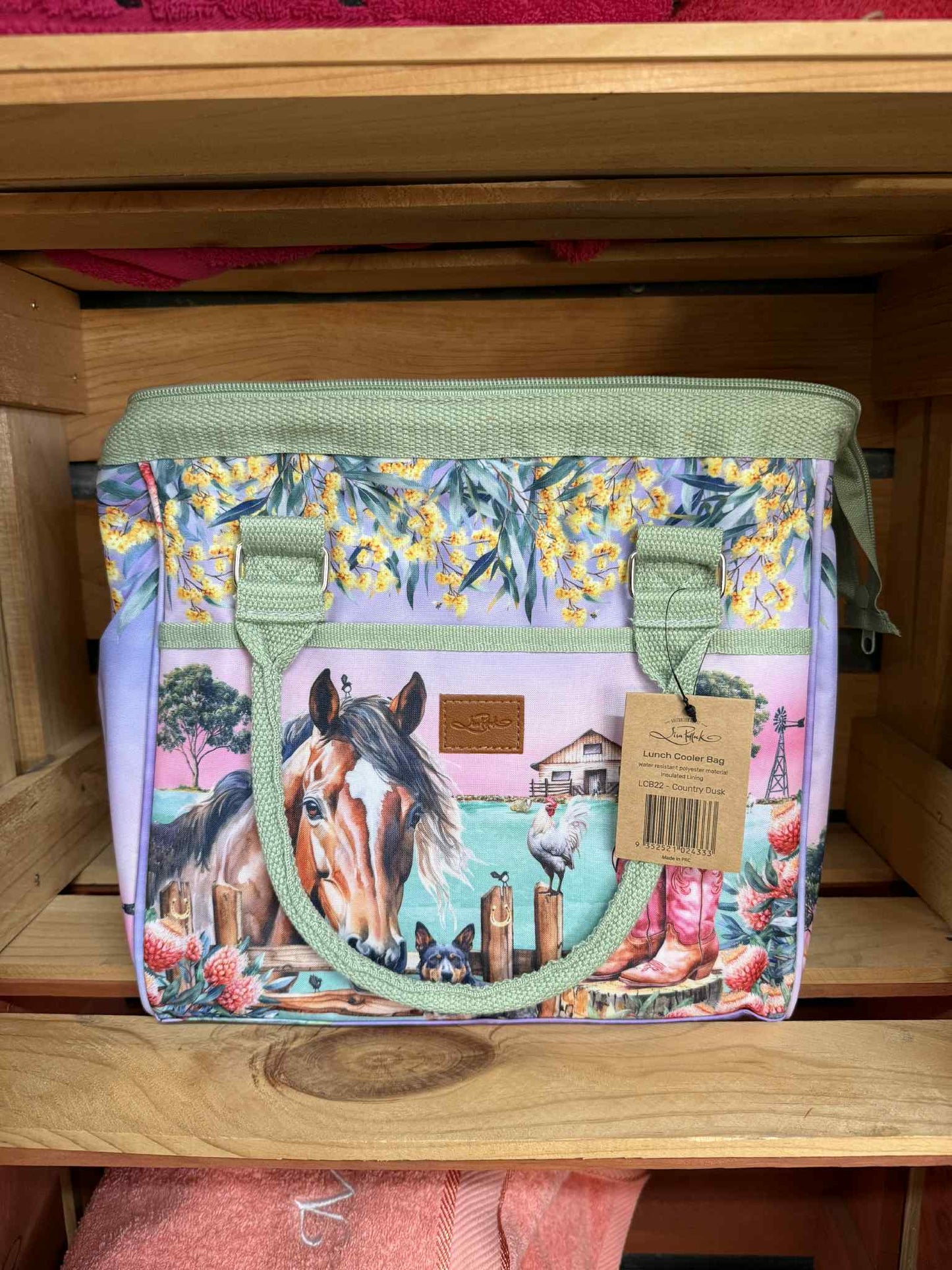 Lisa Pollock - Lunch Tote cooler bag - Country Dusk