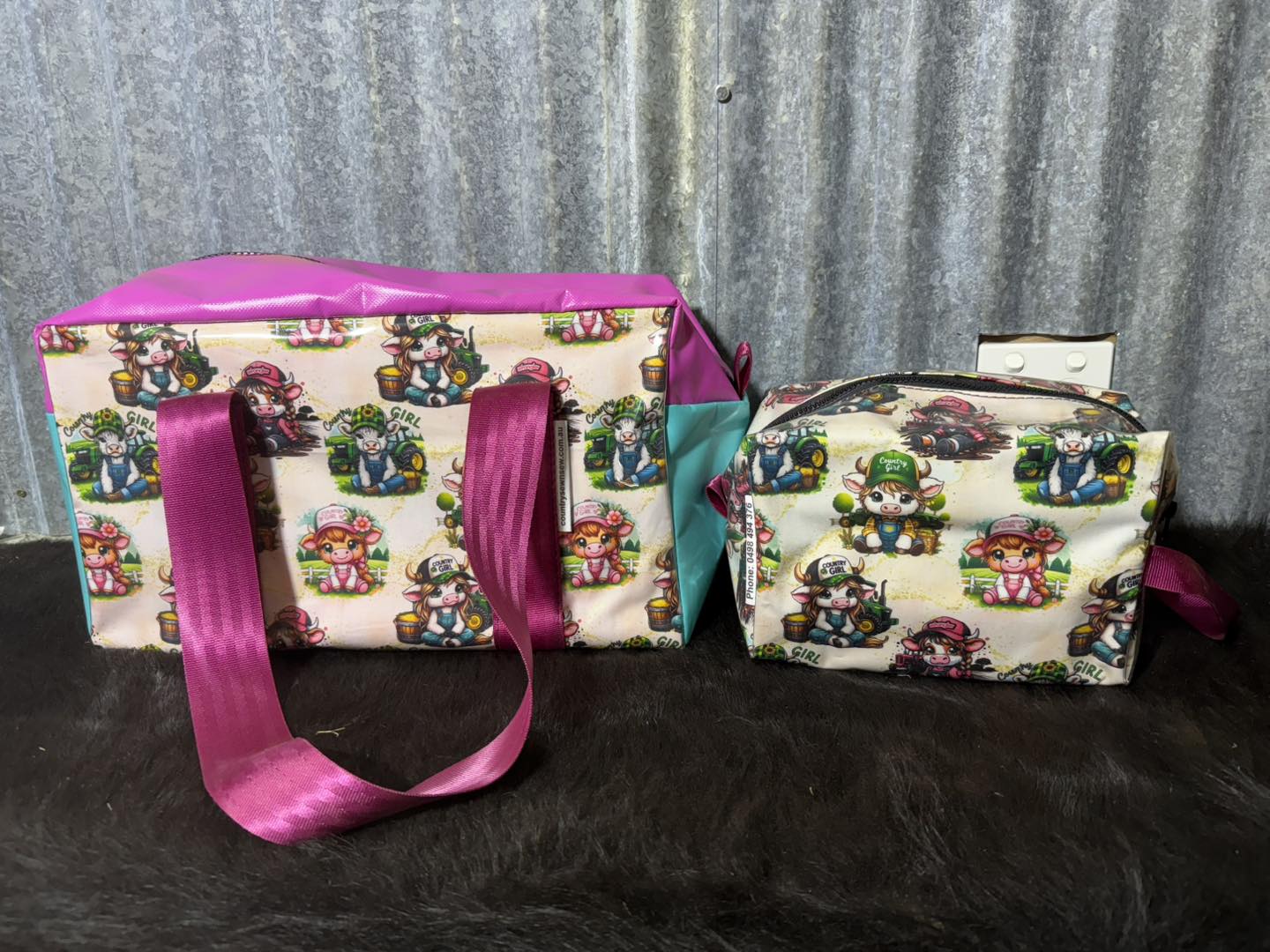 Ready made Overnight bag and toiletry bag set - Country Girl