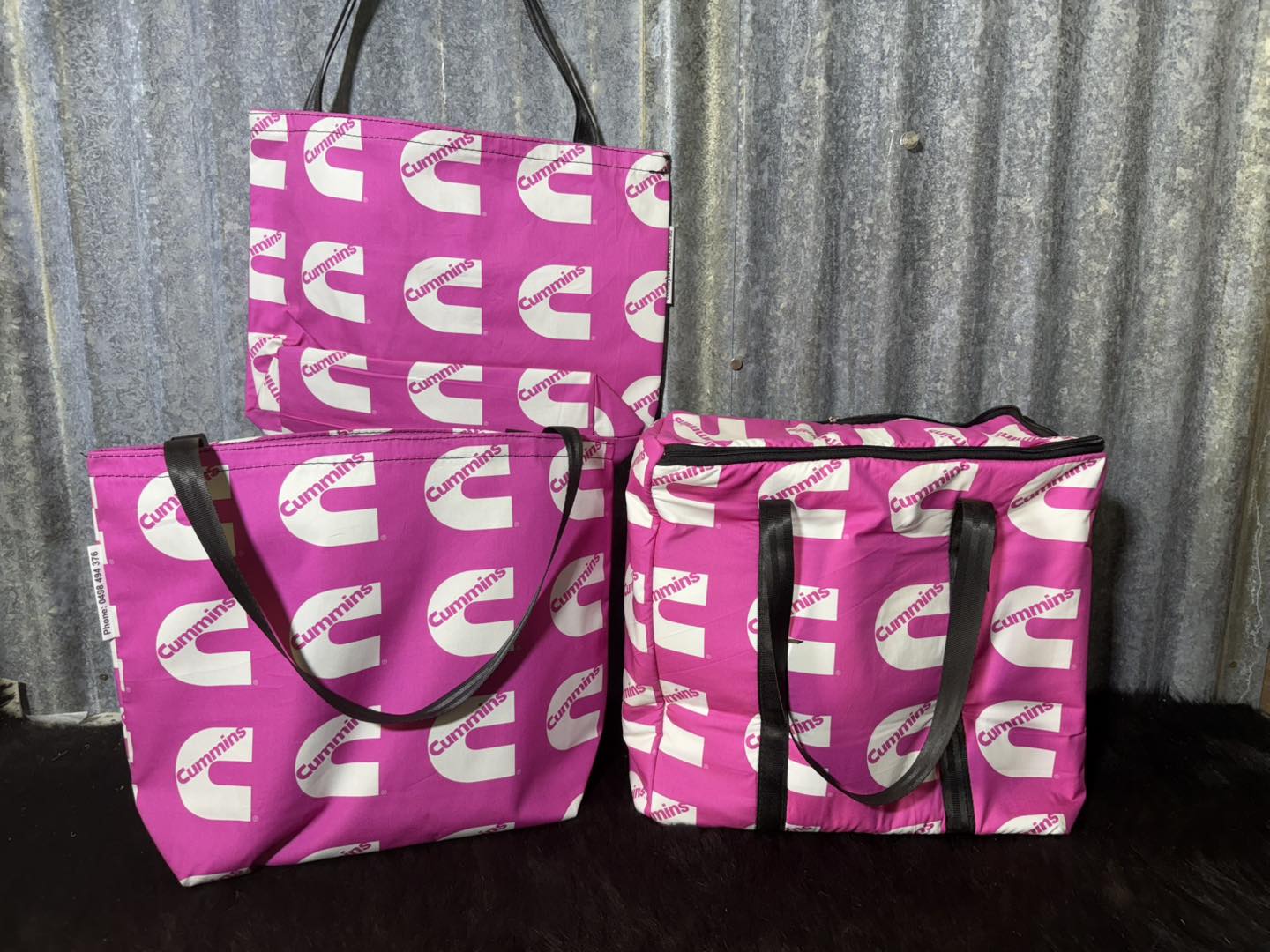Ready made Shopping Bag Set (insulated cooler bag) - Pink C