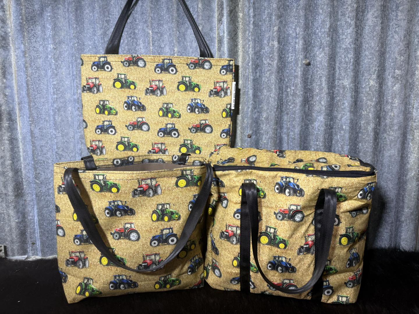 Ready made Shopping Bag Set (insulated cooler bag) - Mixed Tractors