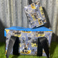 Ready made Overnight bag and toiletry bag set - Angus cattle and heelers