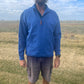 Pilbara Mens Classic Zipper C/F Fleece Pullover - Galaxy Blue