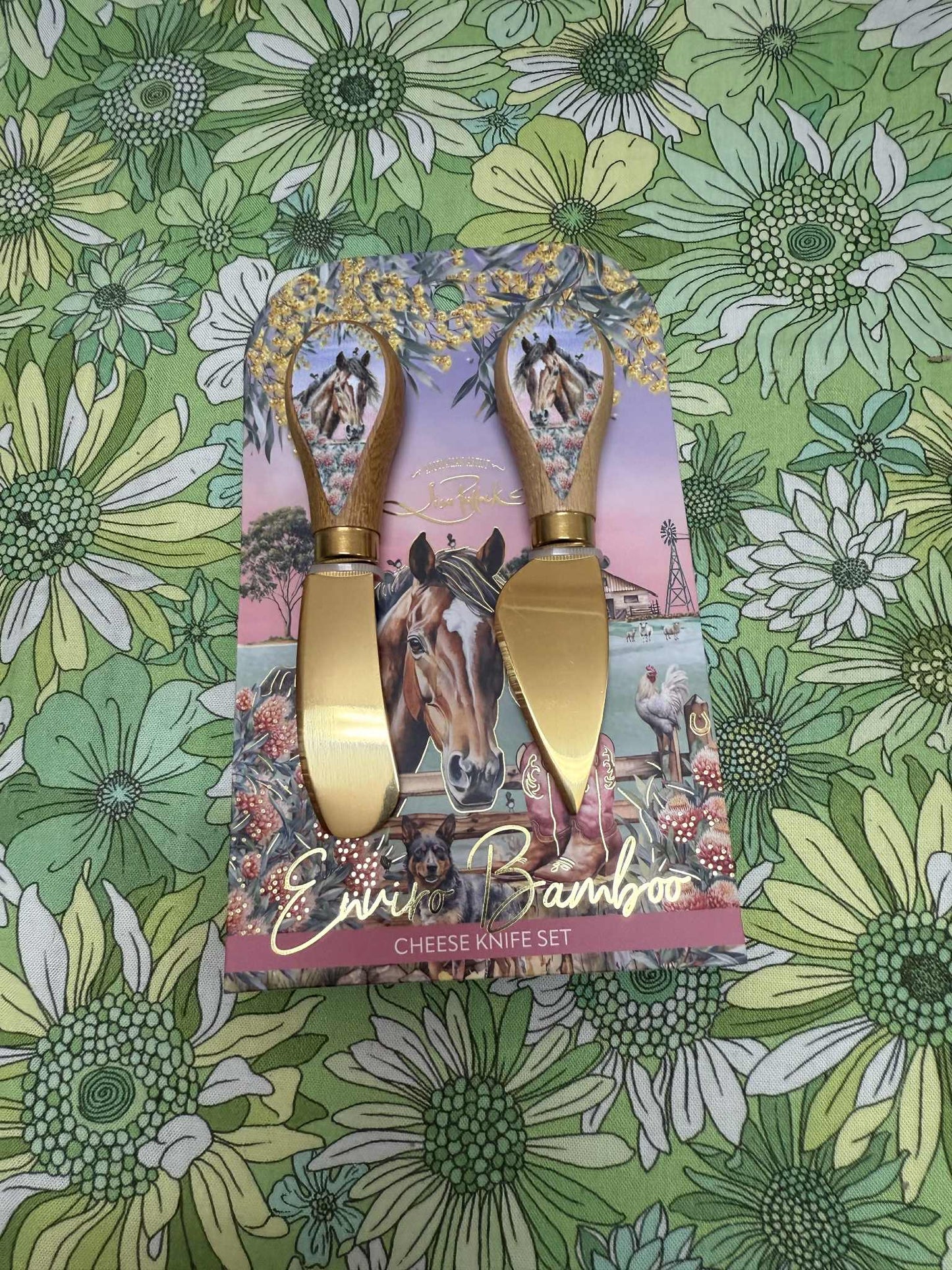 Lisa Pollock Cheese Knives - Country Dusk