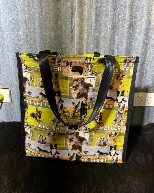 Pvc and fabric shopping bag - Sheep dogs