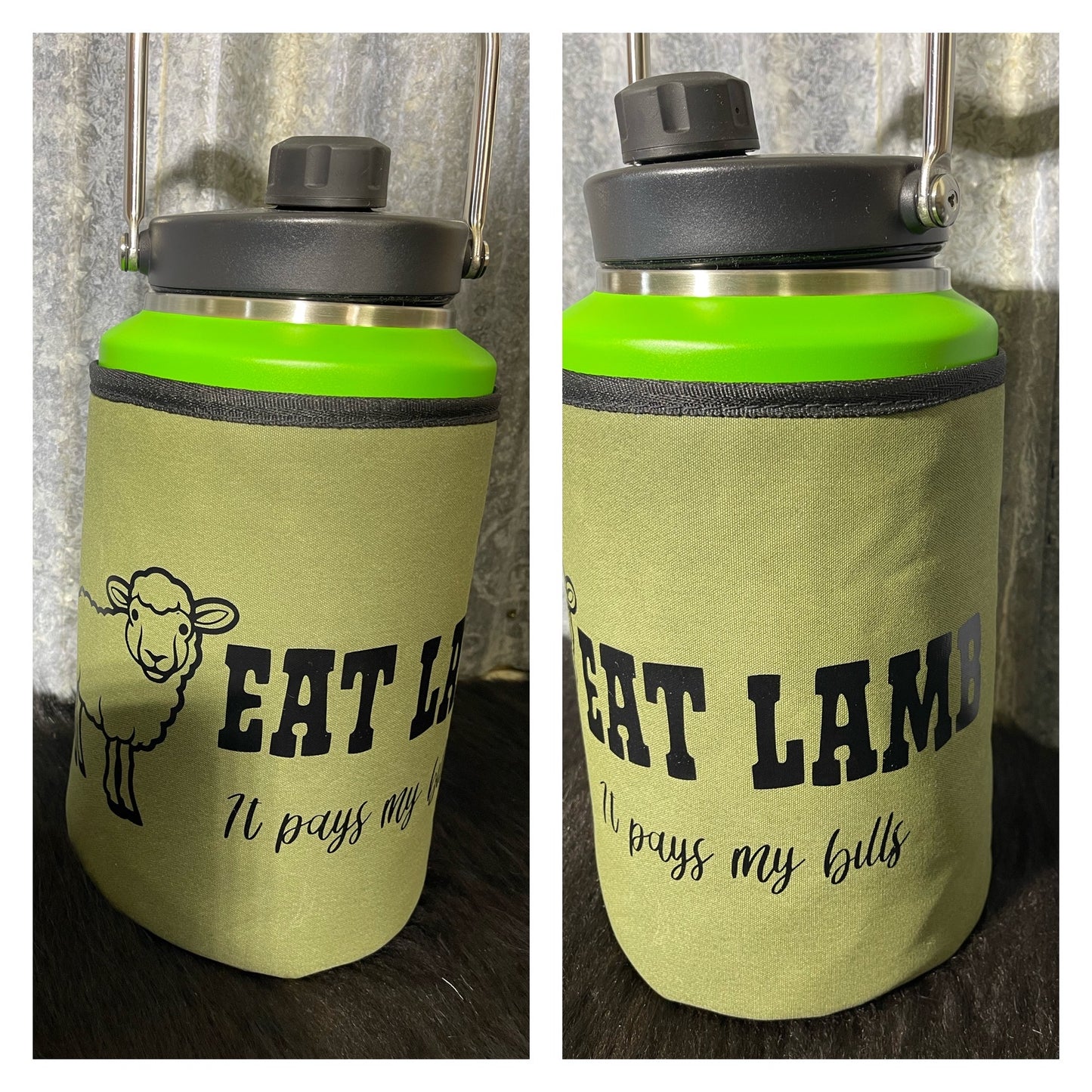 Printed Yeti Rambler half gallon or gallon cover - Eat Lamb