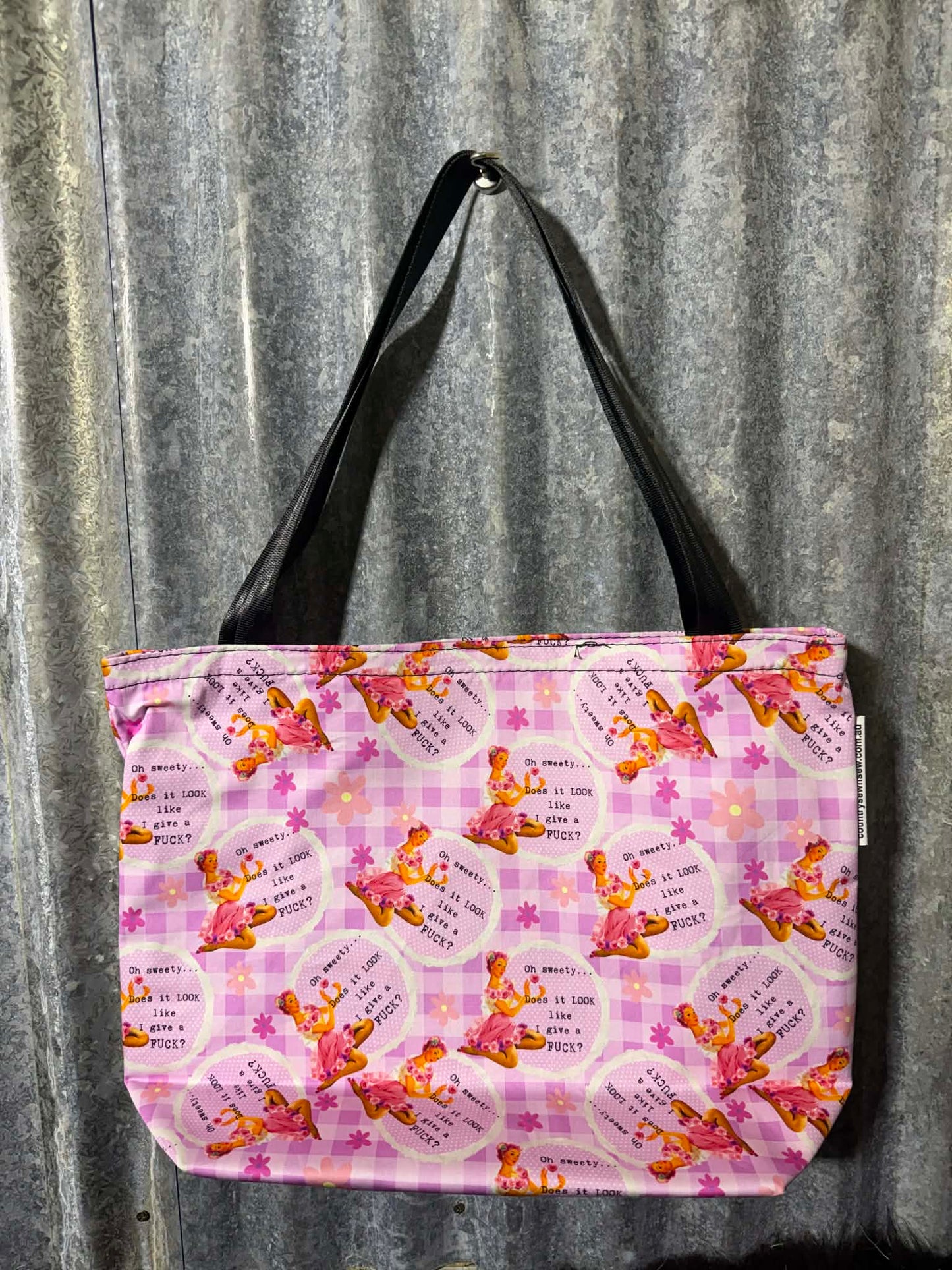 Fabric Shopping bag - (Ready Made) -SWEARING - Oh sweety, do I look like I give a