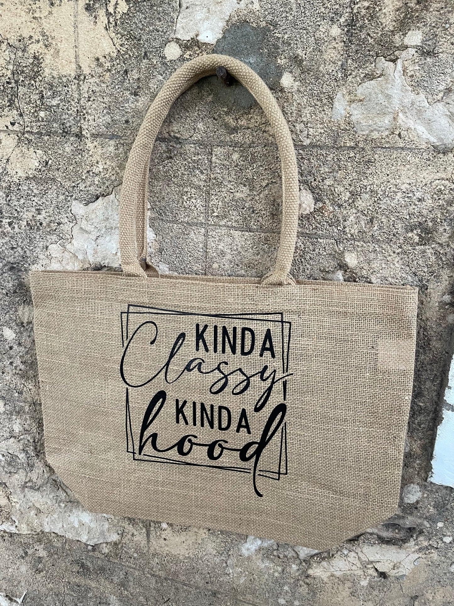 Market garden hessian Shopping bag - kinda classy