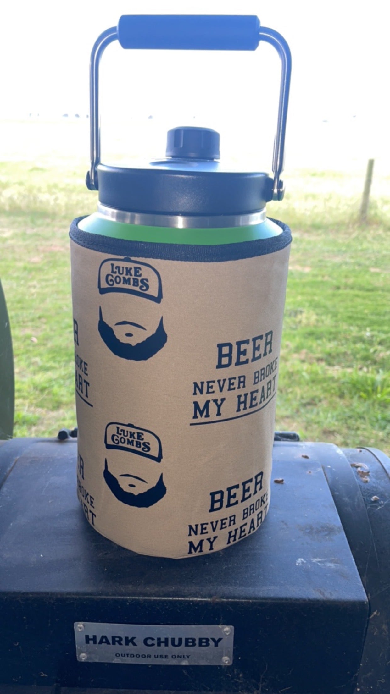 Printed  Yeti Rambler half gallon or gallon cover - Luke Combs