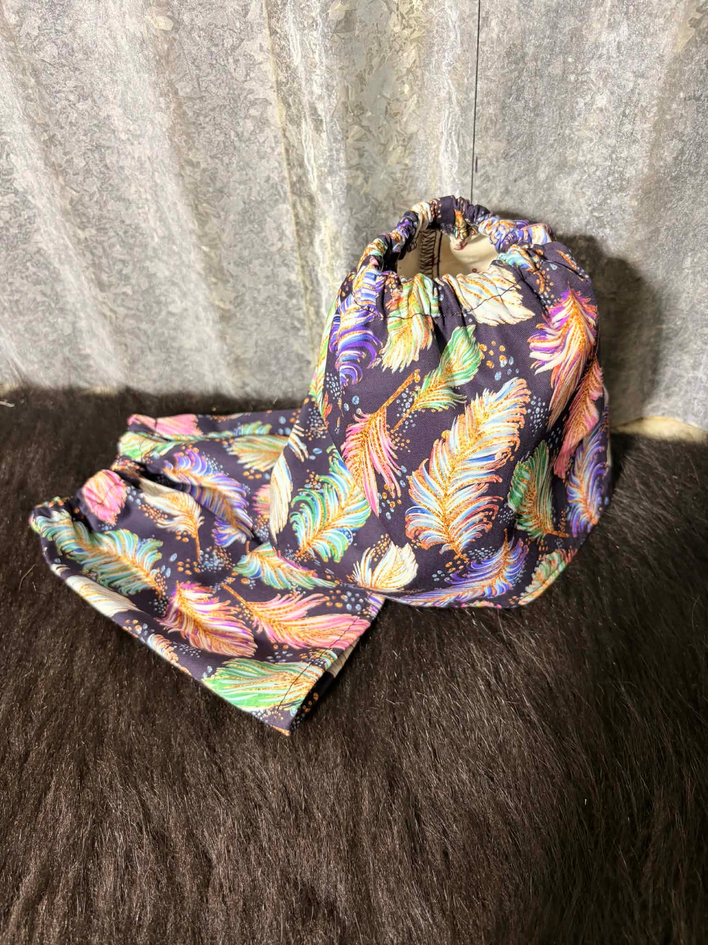 Fabric sock savers- Glittery feather