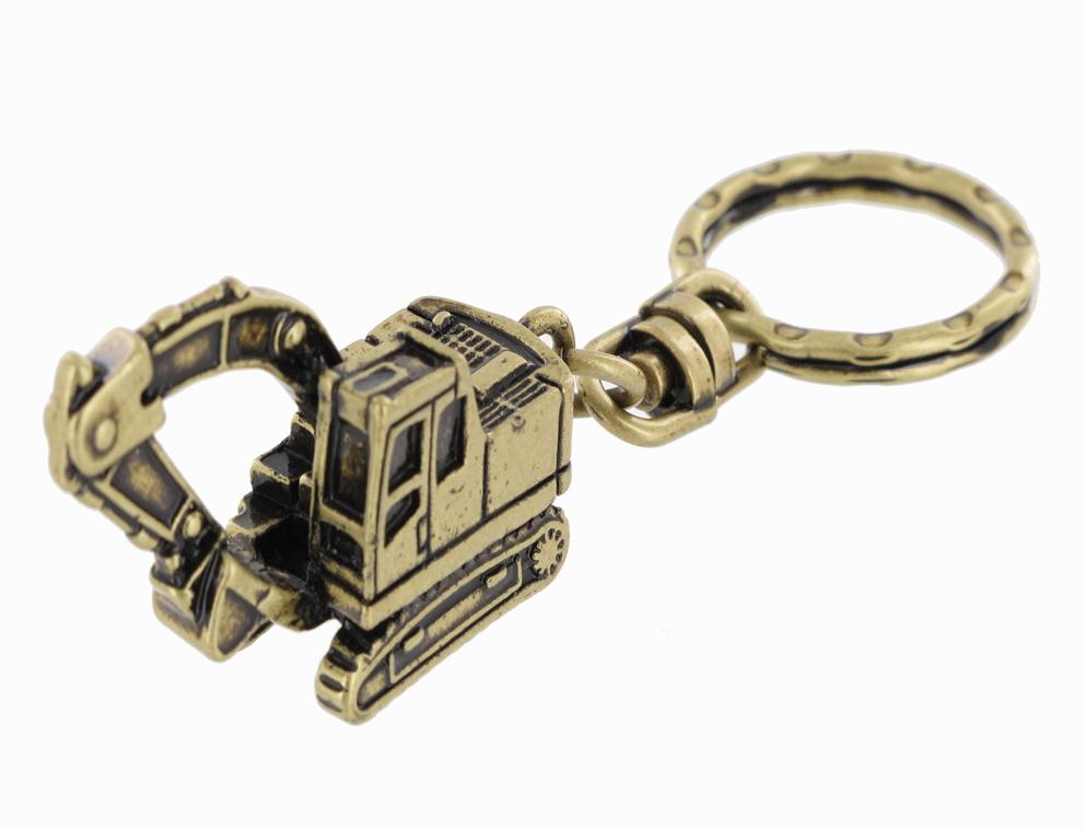 Copper excavator keyring
