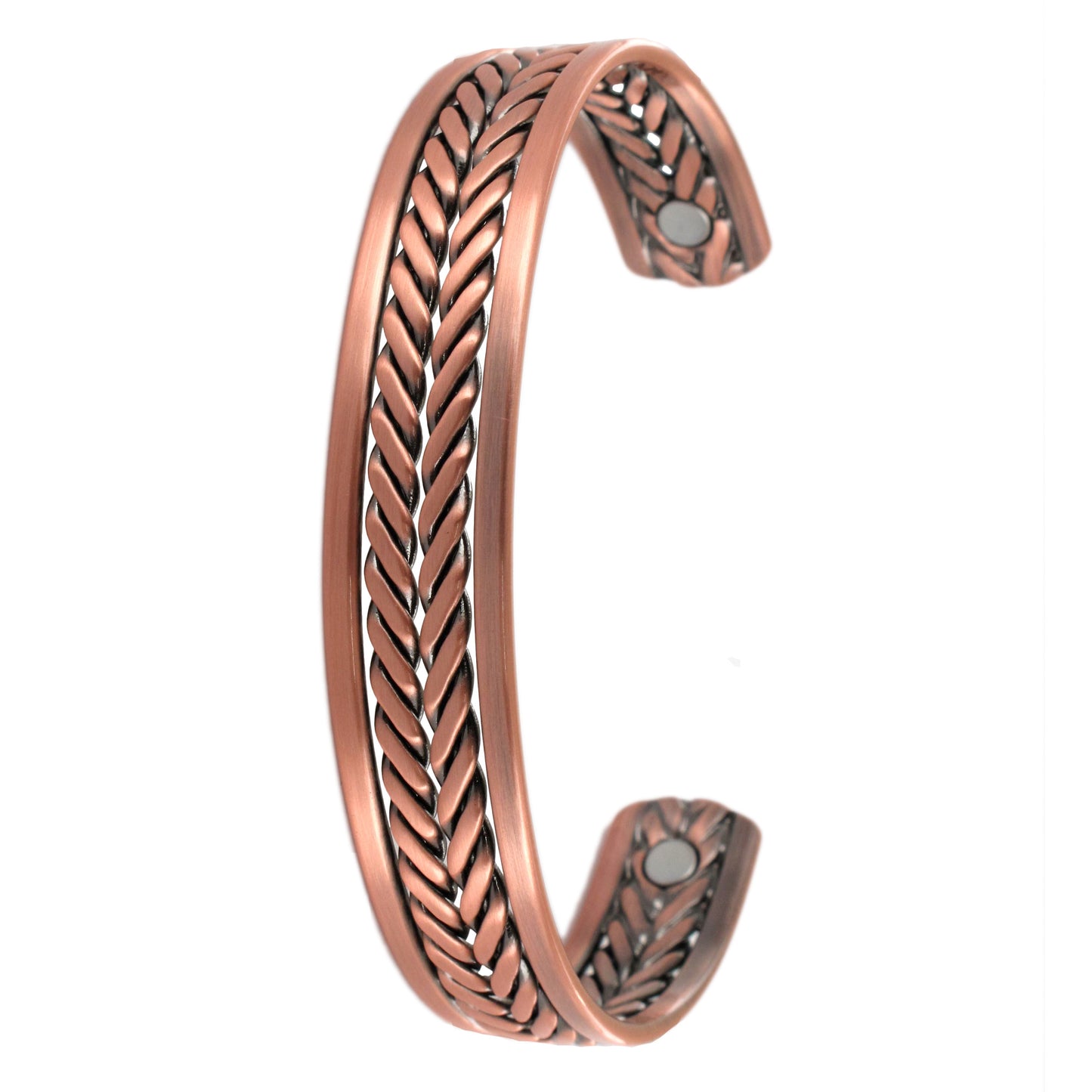 Copper Bangle - Magnetic - Double twist
