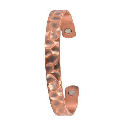 Copper Bangle - Magnetic - Hammertone