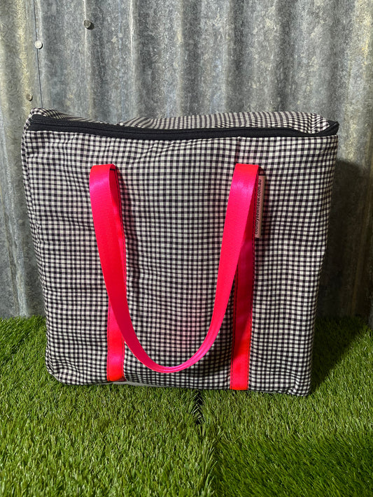 Ready made Shopping Bag Set (insulated cooler bag)- black gingham