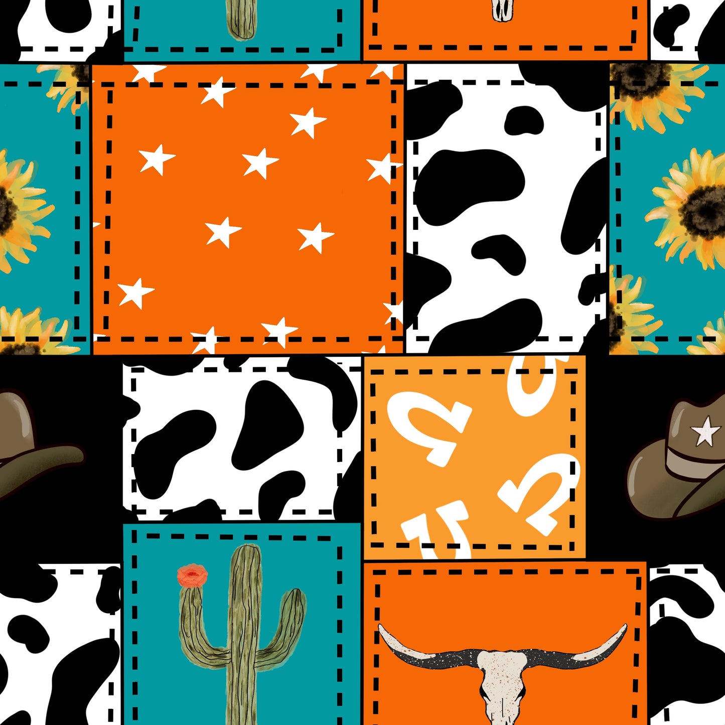 Pre Order Swag Blanket - Orange check cowboy
