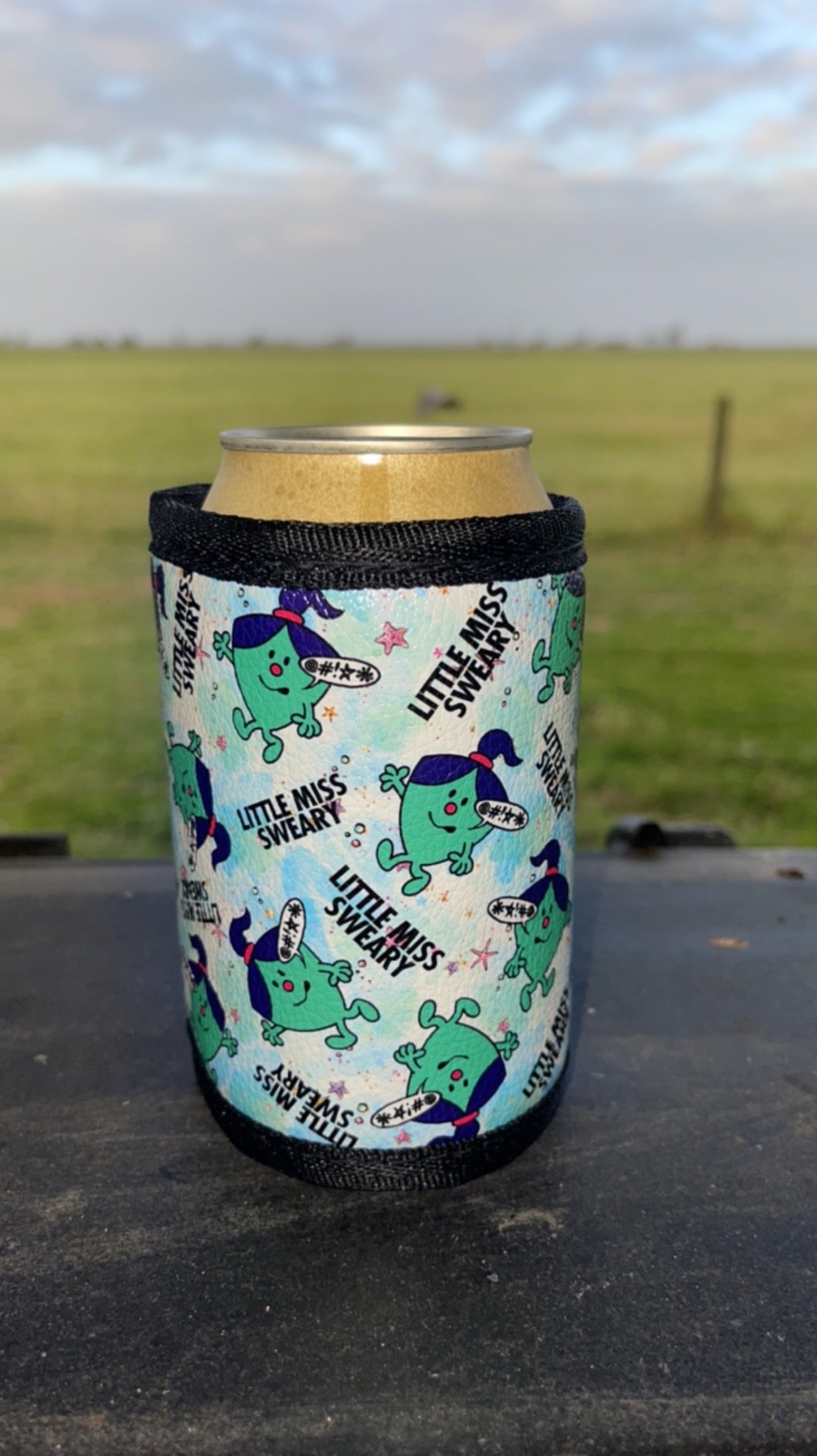Vinyl Stubby Holder - Little miss sweary