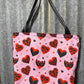 Ready made Fabric Shopping bag - sexy hearts