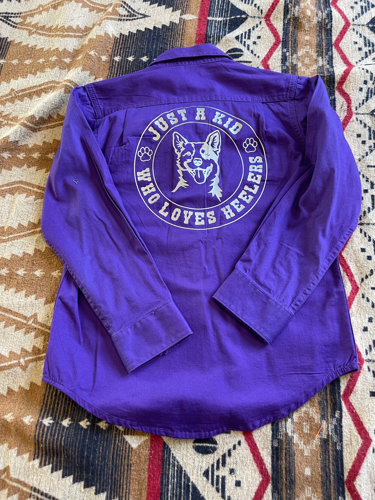 Kids Pilbara Shirt - Just a kid who loves blue heelers - size 5-6