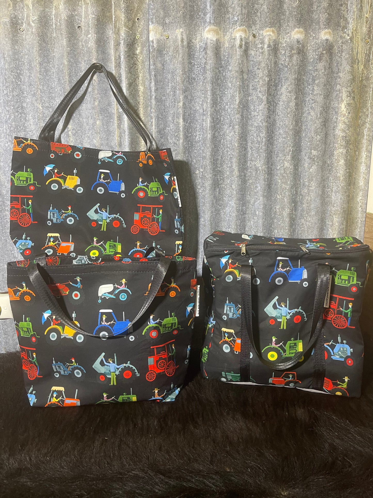 Shopping Bag Set (insulated cooler bag)- tractors