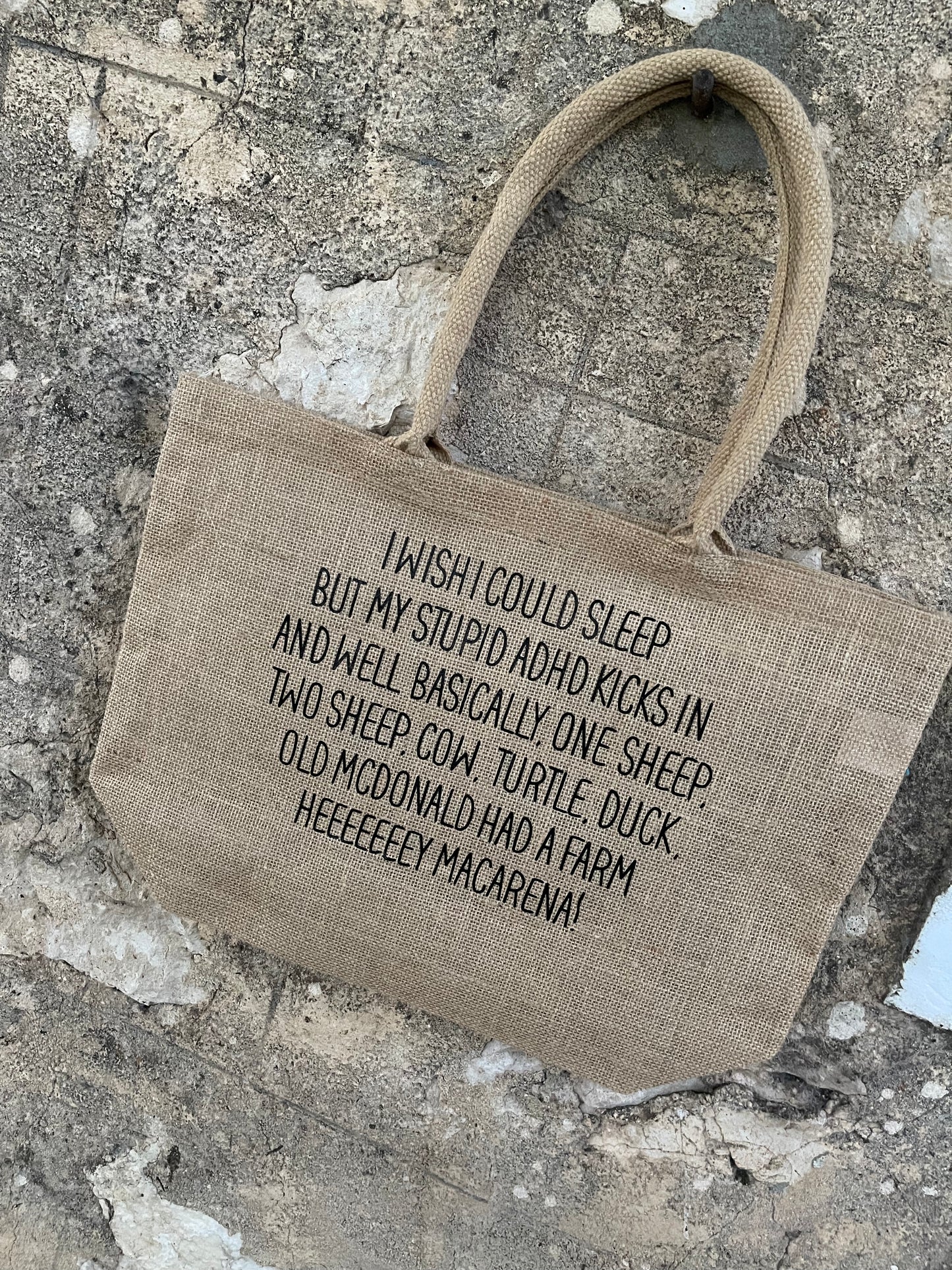 Market garden hessian Shopping bag - hey Macarena