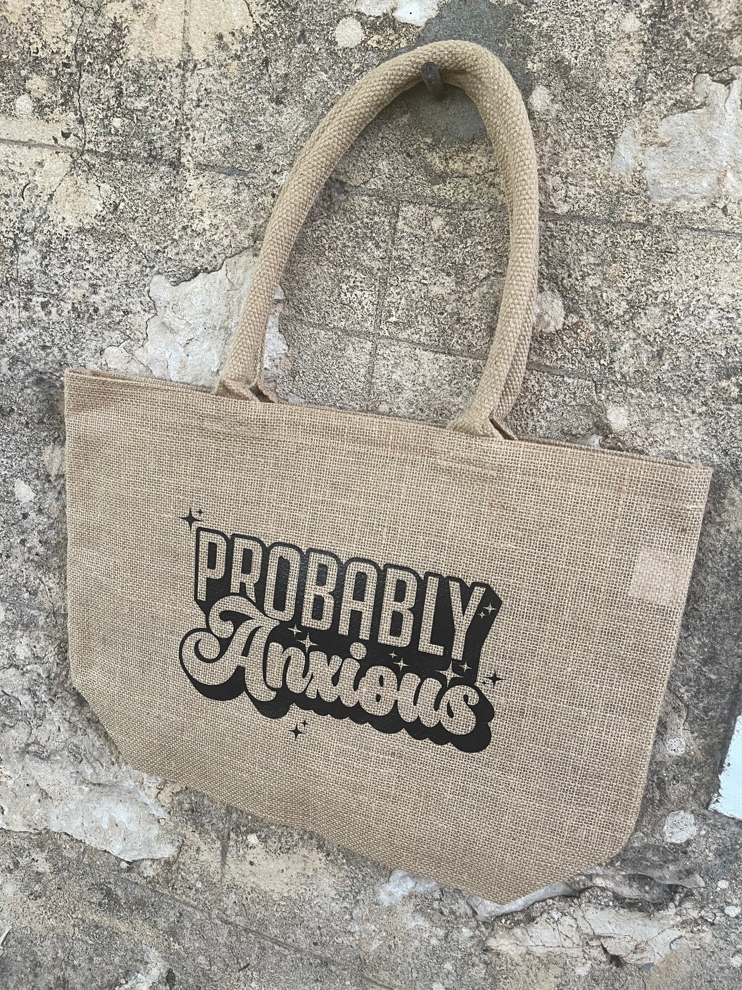 Market garden hessian Shopping bag - Probably anxious