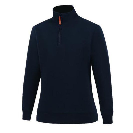 Pilbara Women's Classic Zipper C/F Fleece Pullover - Navy