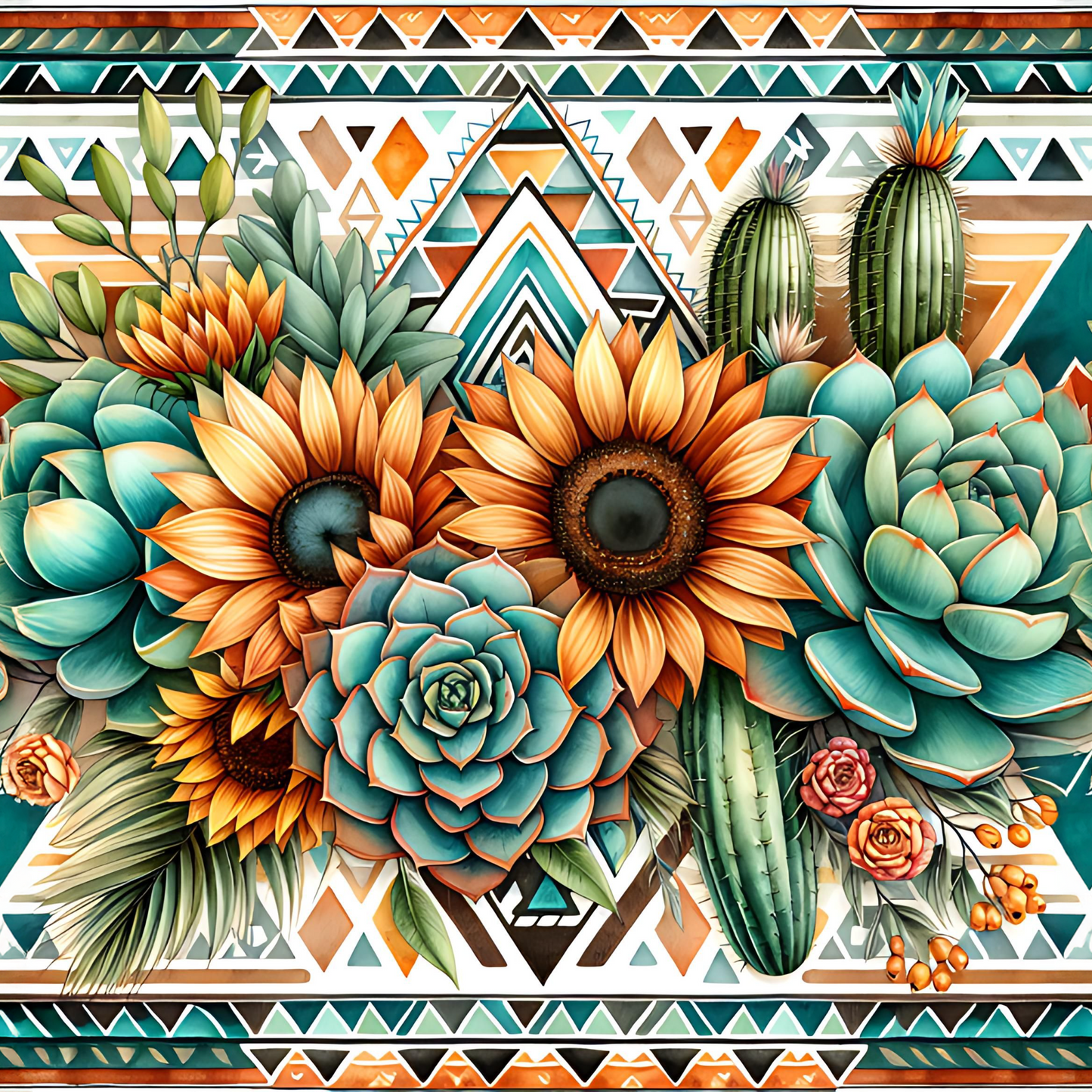 Pre Order Swag Blanket - Aztec Sunflowers