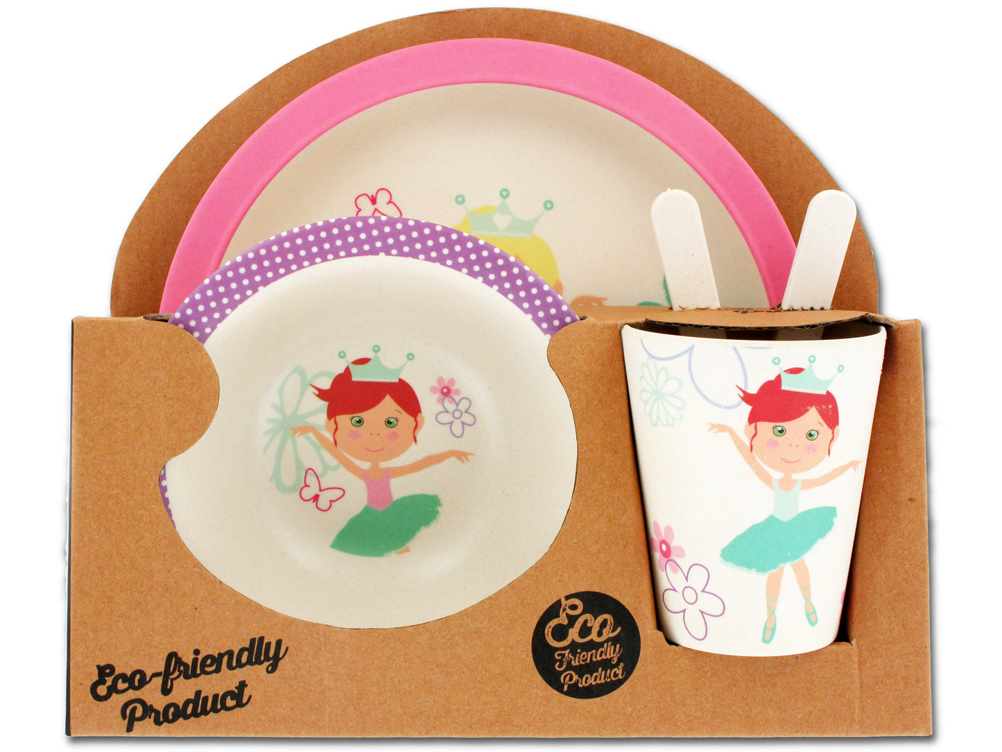 Kids Dinner set Bamboo - Ballerina