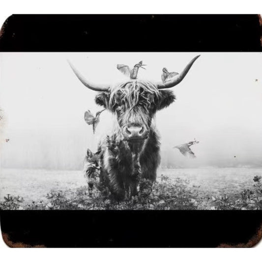 Tin Sign - Highland cow